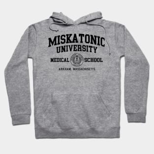 Miskatonic University Black Print Hoodie